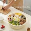 Rotatable Household Hot Pot with Lid Platter Washing Vegetables Drain Basin Multifunctional Lid Storage Rotatable Fruit Tray
