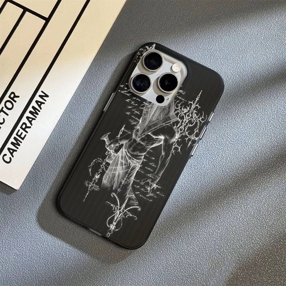 Silent H-Hill Horror Game Phone Case For IPhone 17 16 15 11 12 13 14 Pro Max Soft Corrugated Silicone Cover Case