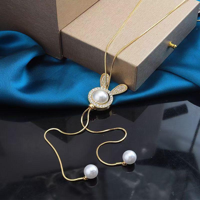 Herbst/Winter Engel Mädchen Blume Pullover Kettenhalskette: Koreanische Mode Persönlichkeit mit Pfauendesign für Frauen