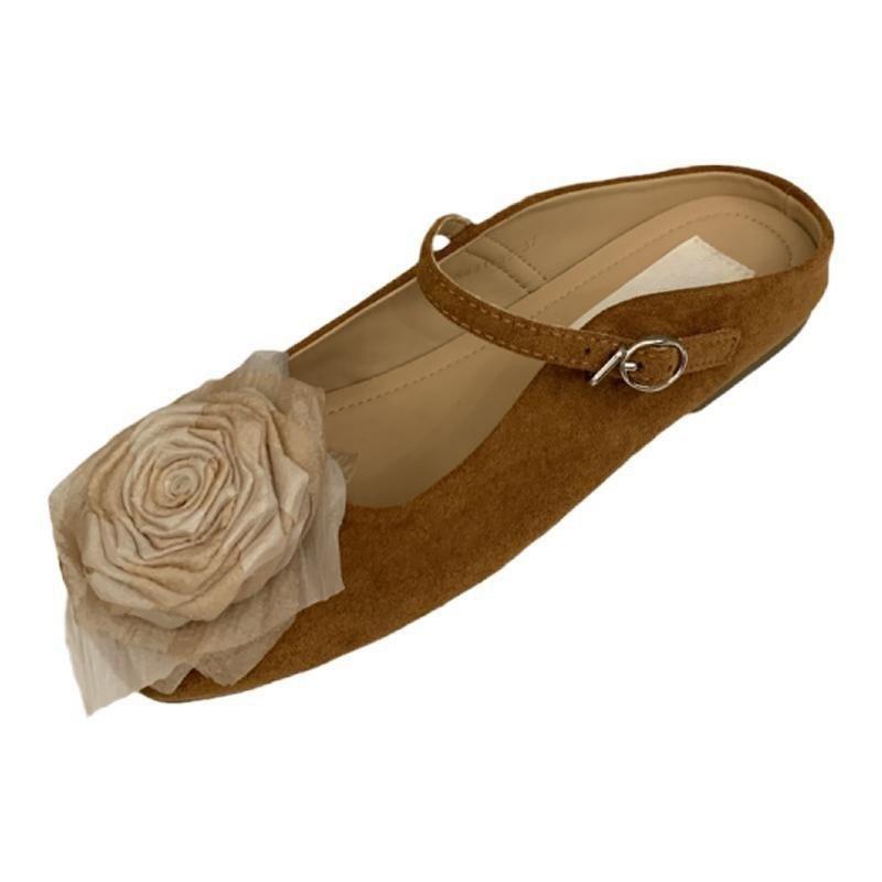 Spring 2025 new Mary Jane bag head half slippers outer wear women's shoes new Chinese style one word with single shoes