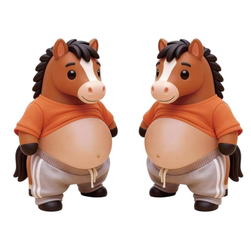Cute Horse Shape Sticky Stickers Decal For Cars Stress Relieving Toy And Door Stoppers With Relaxation Fun Design 2pcs