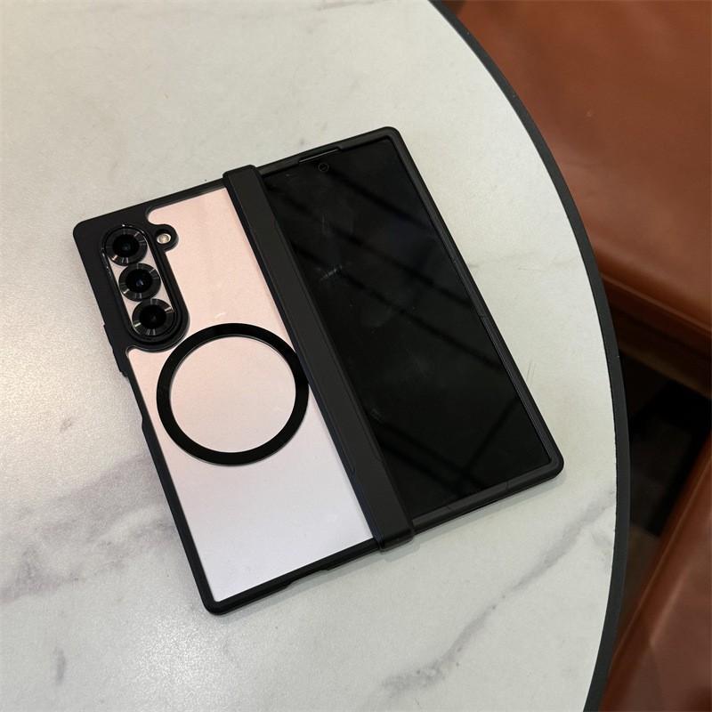 Samsung Galaxyzfold7 6 Central Axis Magnetic Folding Mobile Phone Case Suitable for Zfold4 5 Soft Shell Full Enclosure