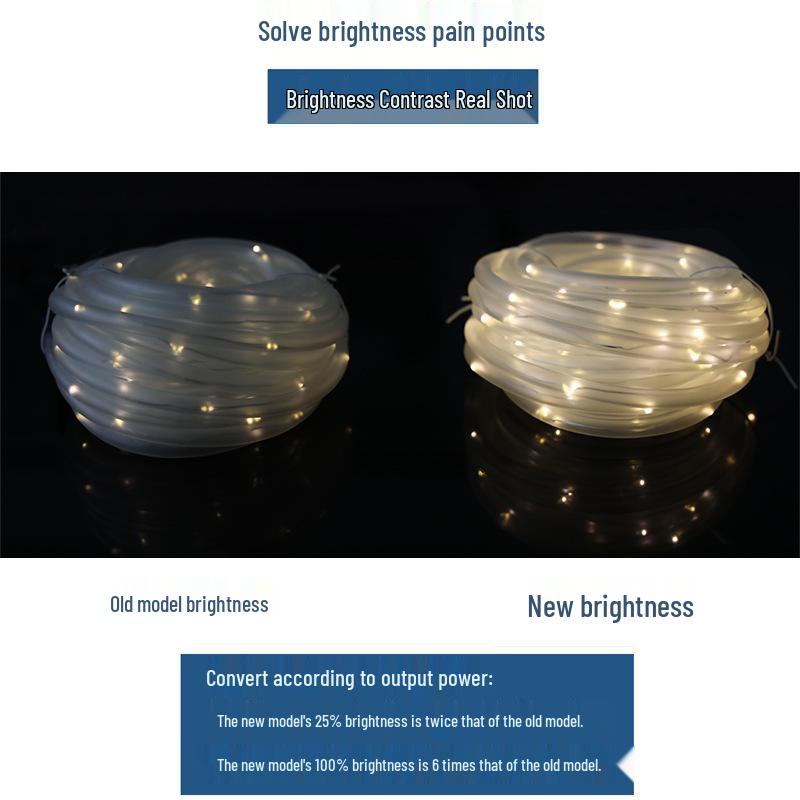 Solar-Powered Copper Wire LED String Lights with Decorative Tube Design