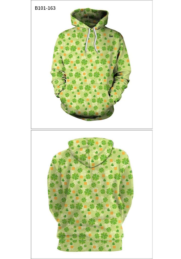 Women's St. Patrick's Day Festival Green Hoodie with Hat Style
