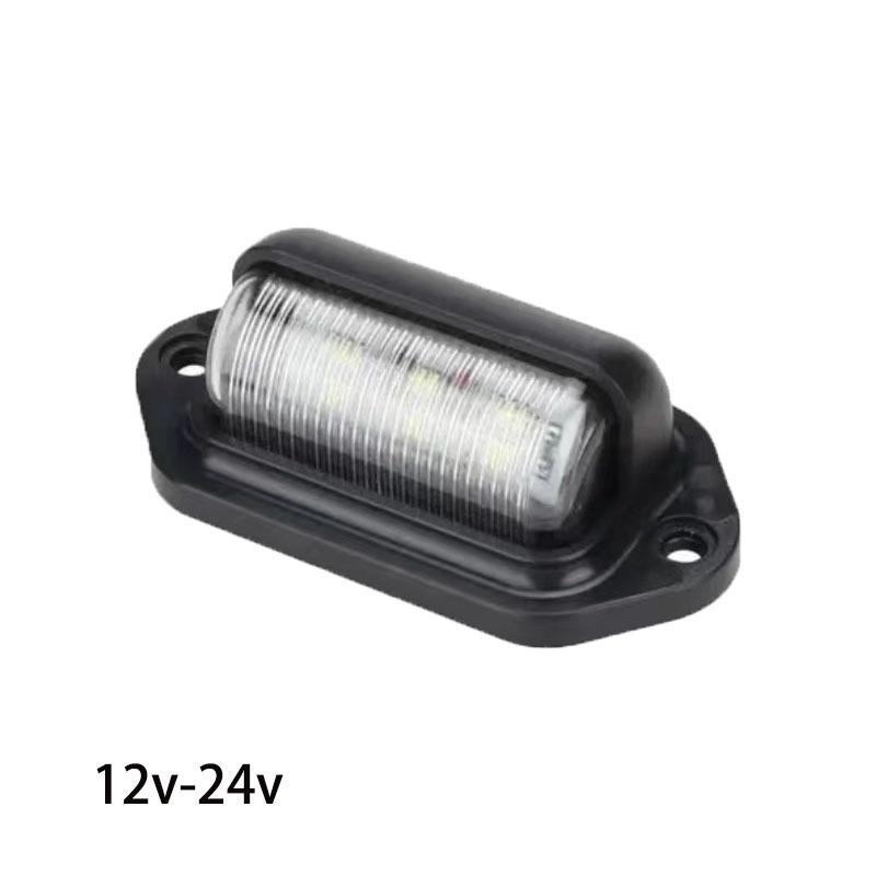6-LED Waterproof Side Marker Light for Trucks, Trailers, and Buses, Wide Voltage 12V-24V, Suitable for License Plate Lighting.