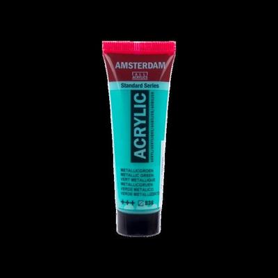 Acrylic Paint In Tube - Metallic Green - 836 - Amsterdam - 20ml