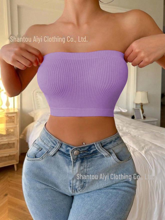 Seamless Breathable Knitted Summer Tube Tops for Women