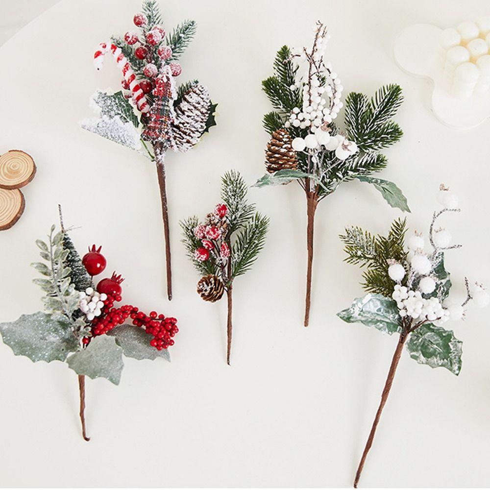 Home Decoration Simulation Red Berries DIY Accessories Christmas Cuttings  New Year
