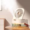 Air Conditioning Fan Double Spray Spray Desk Fan Household USB Rechargeable Creative Remote Control Timing for Office Dorm Home