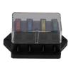 1set Black Blade Fuse Board Box Copper Holder Block Car Assessories Parts Fuse Panel  For Car