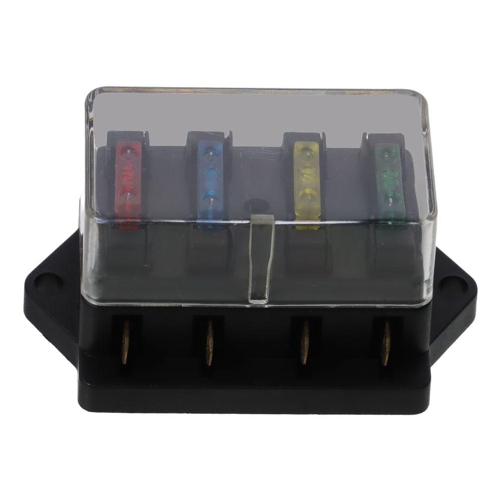 1set Copper Blade Fuse Board Box Black Fuse Block Car Assessories Parts Blade Fuse  For Car