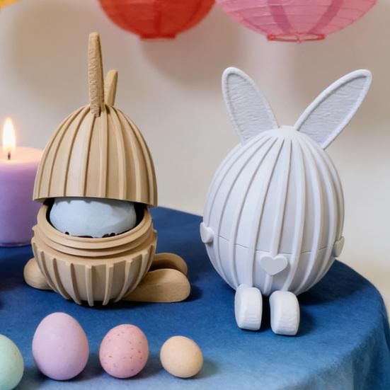 3D tištěné plnitelné velikonoční vajíčko, kloubový ohebný velikonoční zajíček s pohyblivými klouby pro dekoraci stolu, výplň do velikonočního košíku, dárky pro děti i dospělé