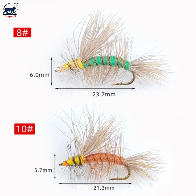 5pcs/Combo Stonefly Stimulator Deer Hair Lure Flies Kit Realistic Dry Fly Sharp Hook for River Stream Fly Fishing Tenkara Tackle