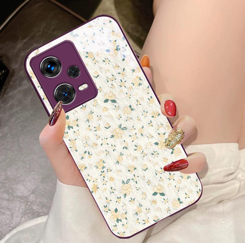 

Rose Pink Flowers For Xiaomi 14 Ultra 13 Lite Redmi Note 13 11 Pro 12 Plus Poco X6 3 Pro F4 6 GT Tempered Glass Phone Case For Xiaomi Poco F6