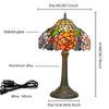 Traditional Style Table Lamps Stained Glass Blossoming Rose Vintage Desk Light Bedroom Mediterranean Restaurant Turkish Home Dec