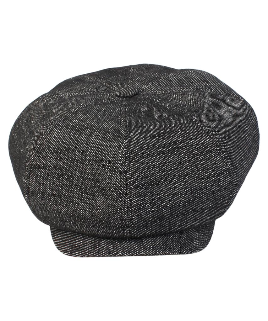 Yunibeosyeolkemiseuteuli Overfit Logo Black Newsboy Cap