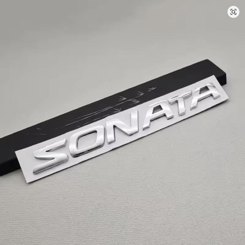 Rlapg3 ABS SONATA TUCSON Styling Car Logo Letter Decal Tail Rear Trunk Emblem Badge Sticker For Hyundai Auto Decoration Accessories