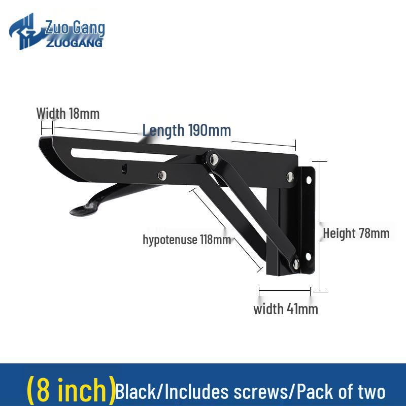 Stainless Steel K-Type Folding Triangular Wall-Mounted Shelf Bracket