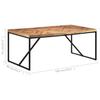 Dining Table 180x90x76 Cm Acacia and Mango Solid Wood