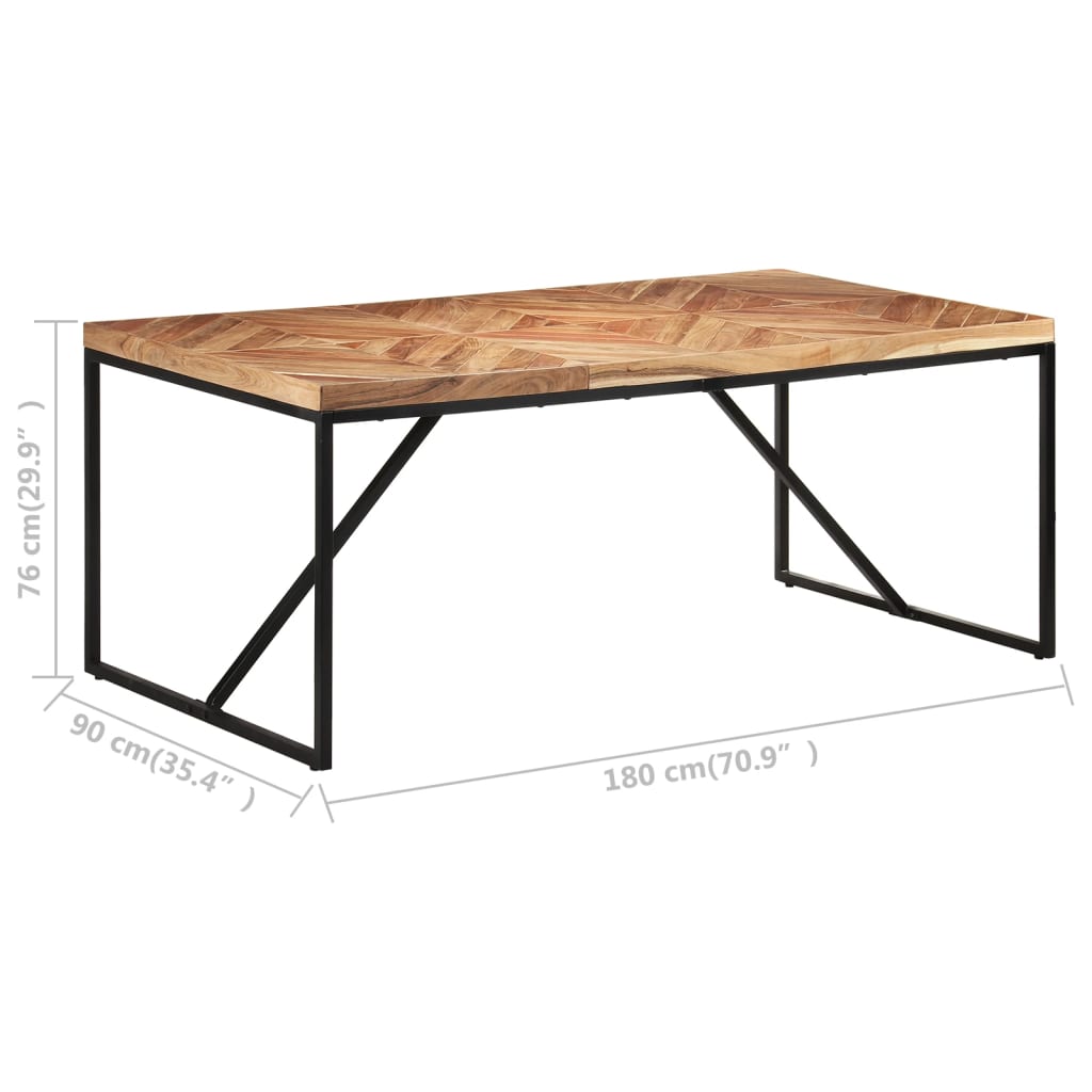 Dining Table 180x90x76 Cm Acacia and Mango Solid Wood