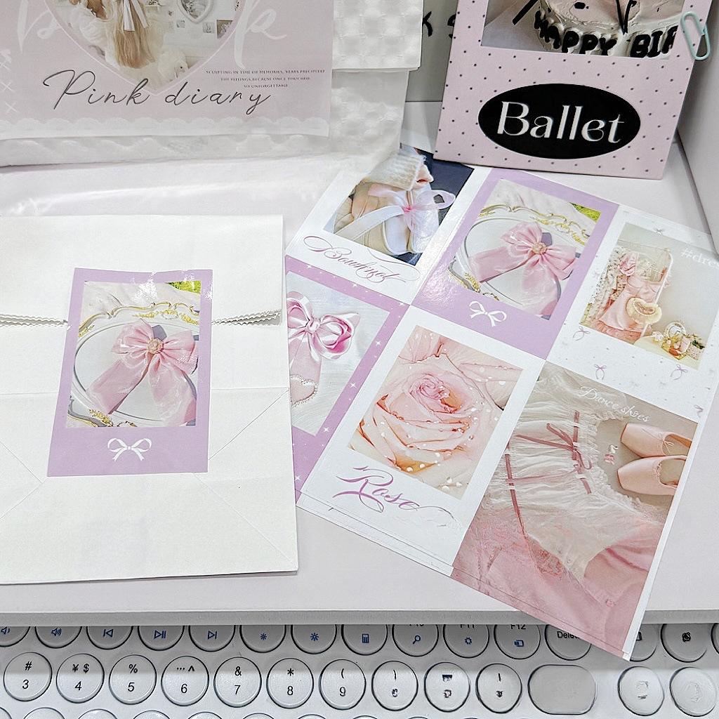 

60 шт. корейская коллекция Ins Trend Y2K наклеек для запечатывания, девушка продает открытку, подарочный пузырчатый пакет, упаковка для самолета, декоративная наклейка своими руками розовый