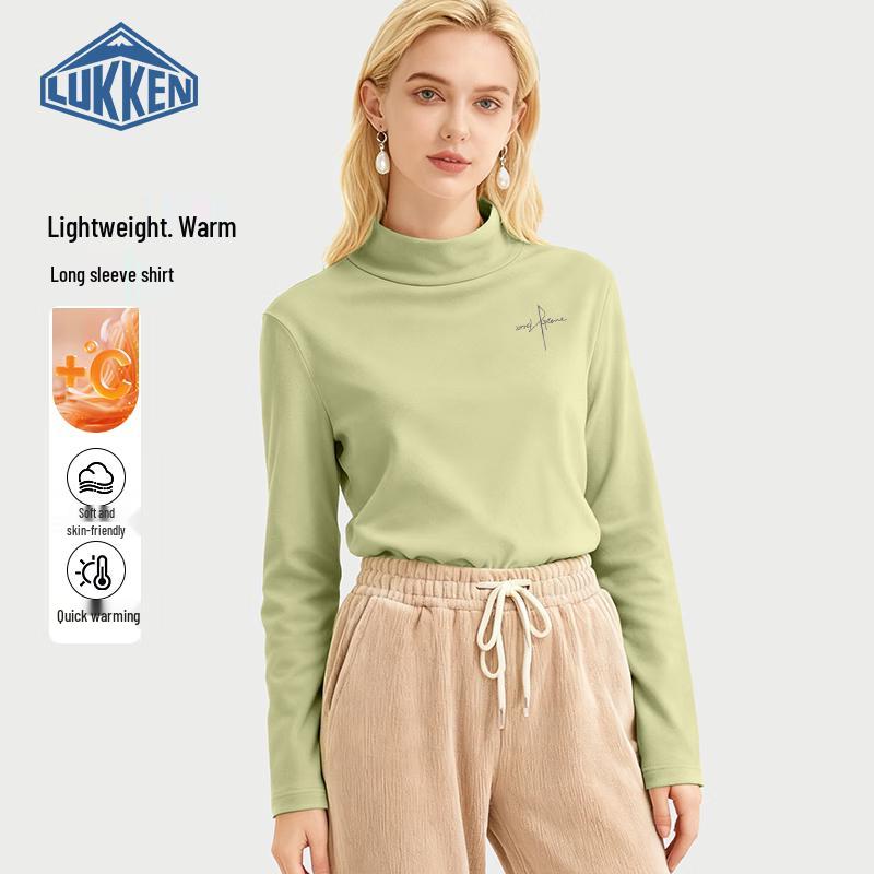LUKKEN Women s High-Neck Double-Sided Fleece Base Layer T-Shirt S