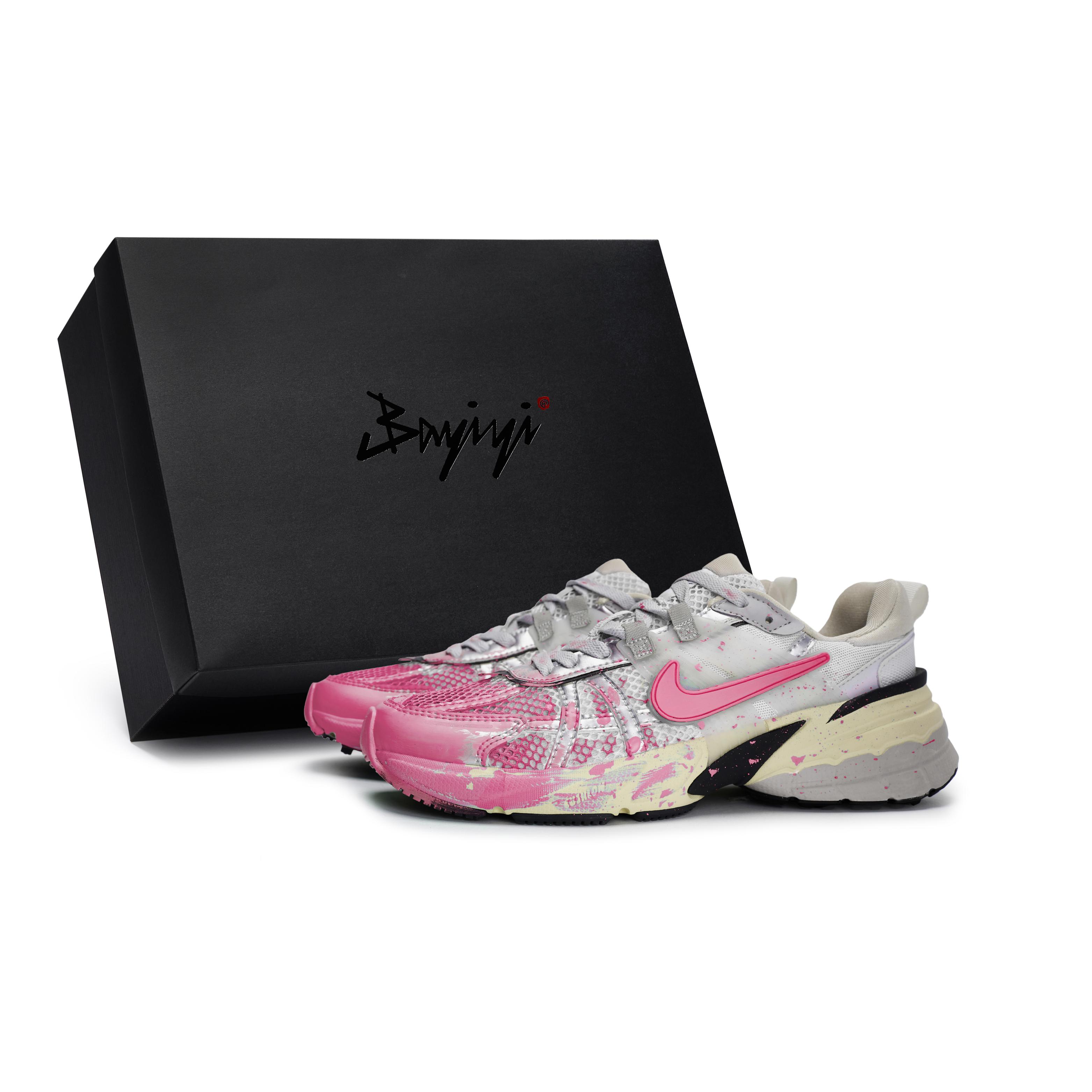 

Nike V2K Run Slip Resistant Abrasion Resistant Low top Running Shoes Women s Silver Fuchsia FD0736-100(Team80-V2KSBOX) 45