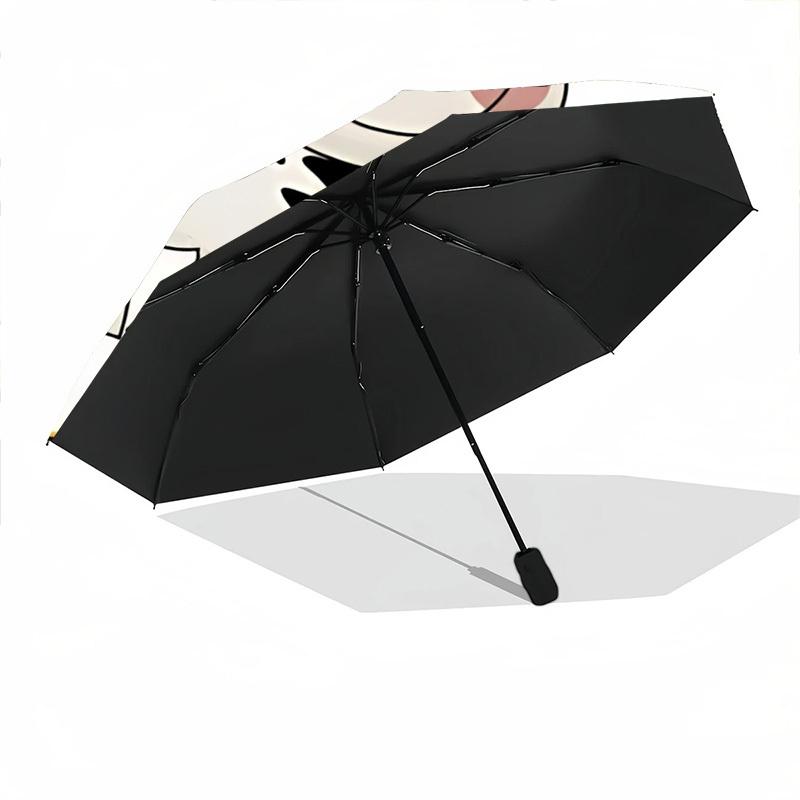 1pc Zebra Print Automatic Umbrella Portable Home Essential Umbrella, Iron Umbrella Structure Suitable for All Seasons yy251123114