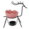 Pink Deer Iron Art Aromatherapy Burner Set Metal Essential Oil Burner Candle Holder for Home and Off