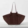 Bolso de Mano de Cuero Suave Gamuza de Lujo para Mujer Bolso de Hombro de Gran Capacidad Bolsos de Mano Bolso de Almacenamiento con Forma de Ala Fashi Bolso de Compras Chic