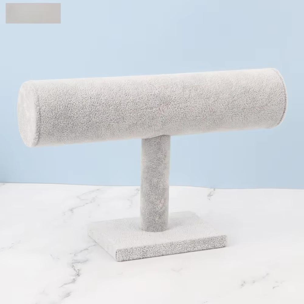 Suede Material Jewelry Display Frame Elegant Design Lightweight Bracelet Display Stand Multi-Tier Shelf Decorative Props