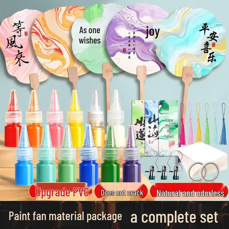 Jiuqi Wenfang Lacquer Fan DIY Art Kit