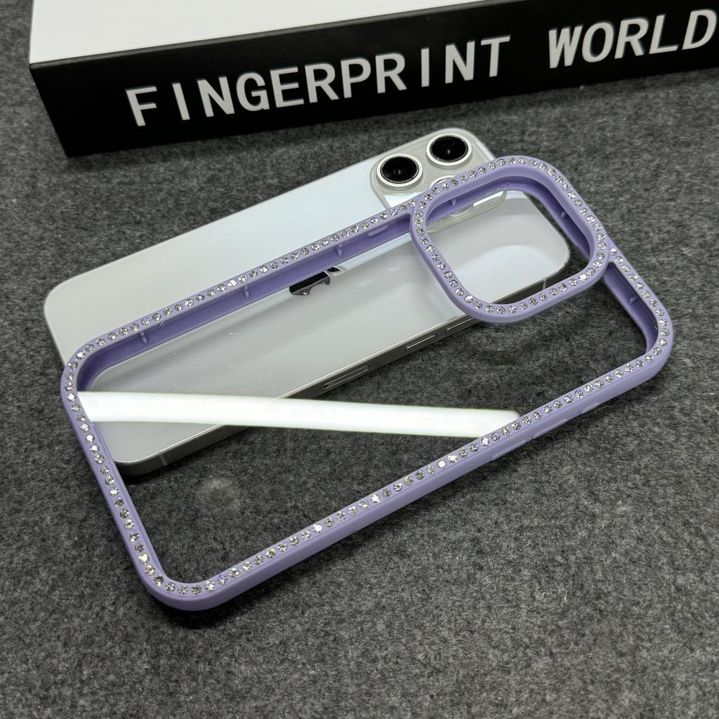 Carcasă de telefon transparentă cu sclipici și diamant de lux pentru iPhone 11, 12, 13, 14, 15, 16 Pro Max Plus, strălucitoare, rezistentă la șocuri, cu cadru moale și bara de protecție