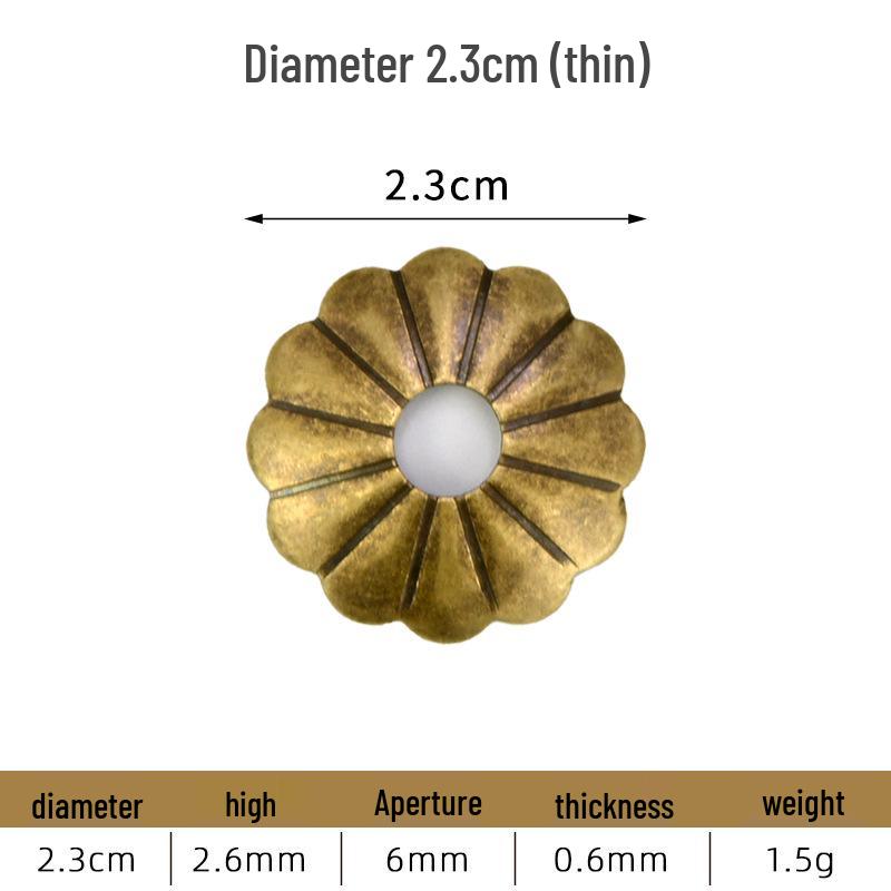 Vintage Brass Furniture Fittings: Antique Gasket, Flat Washer, Irregular Handle, and Base Plate Collection.