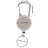 2 Pcs All Metal Key Ring 2.5cm Retractable Keychain Durable ID Badge Holder  Camping