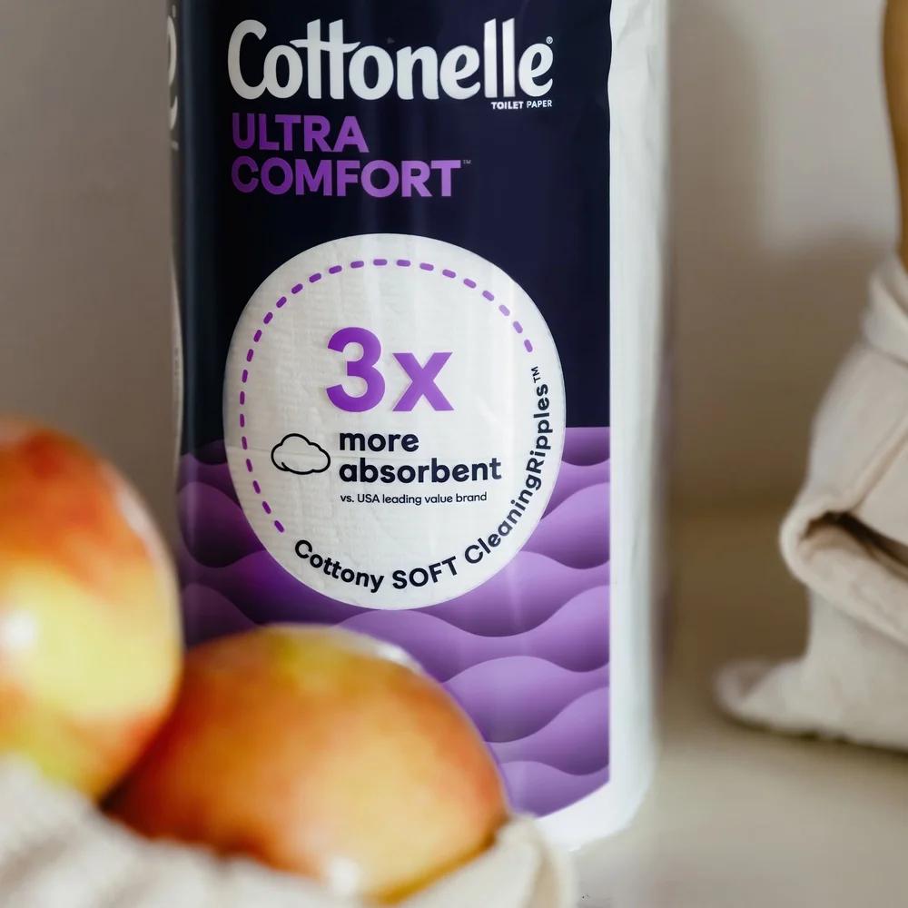 Ultra Comfort Soft Toilet Paper 2 Ply 12 Mega Rolls Absorbent CleaningRipples Clog Free Septic Safe Unscented 2928 Sheets