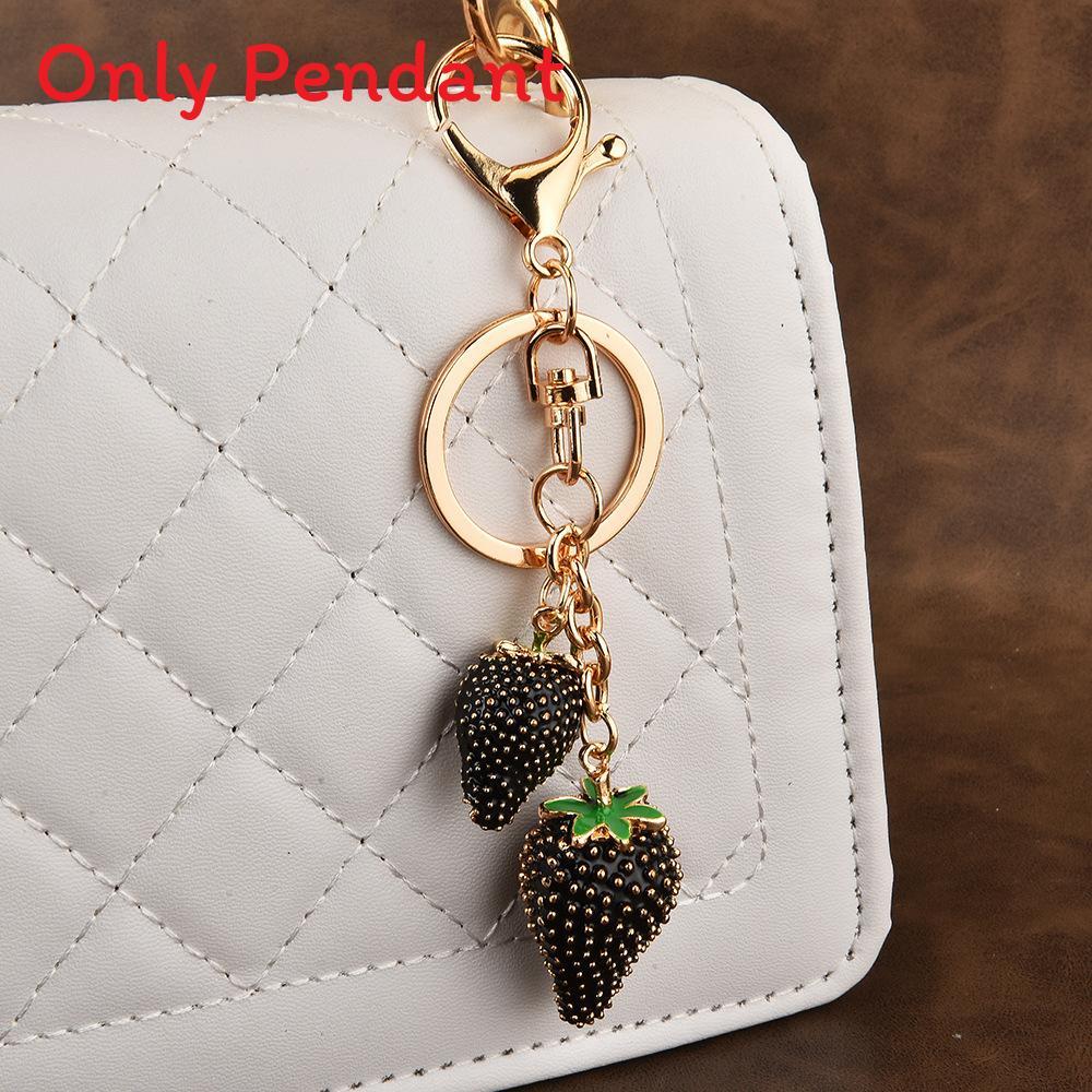 Fashion Strawberry Strawberry Keychain Alloy Car Keyring For Womens Bags Accessories