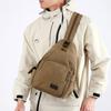 Brusttasche mit großem Fassungsvermögen Herren Mehrschichtige Canvas-Umhängetasche Multifunktionaler kleiner Rucksack