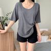New ArriVals Open Run Women Loose FiT V Neck Spandex ShorT sleeVe T shirT