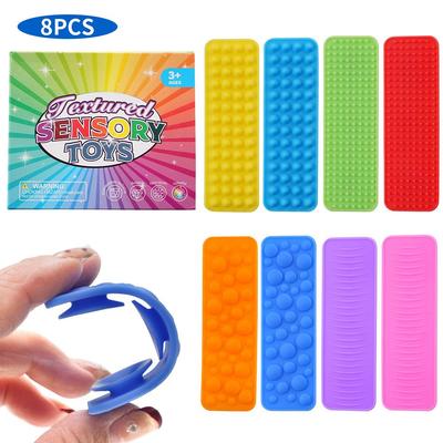 Variety of Textures Durabled Resilient Stress-Relieving Toy Sensory Strips Silicone Safe Skin-Friendly Sensory Strip