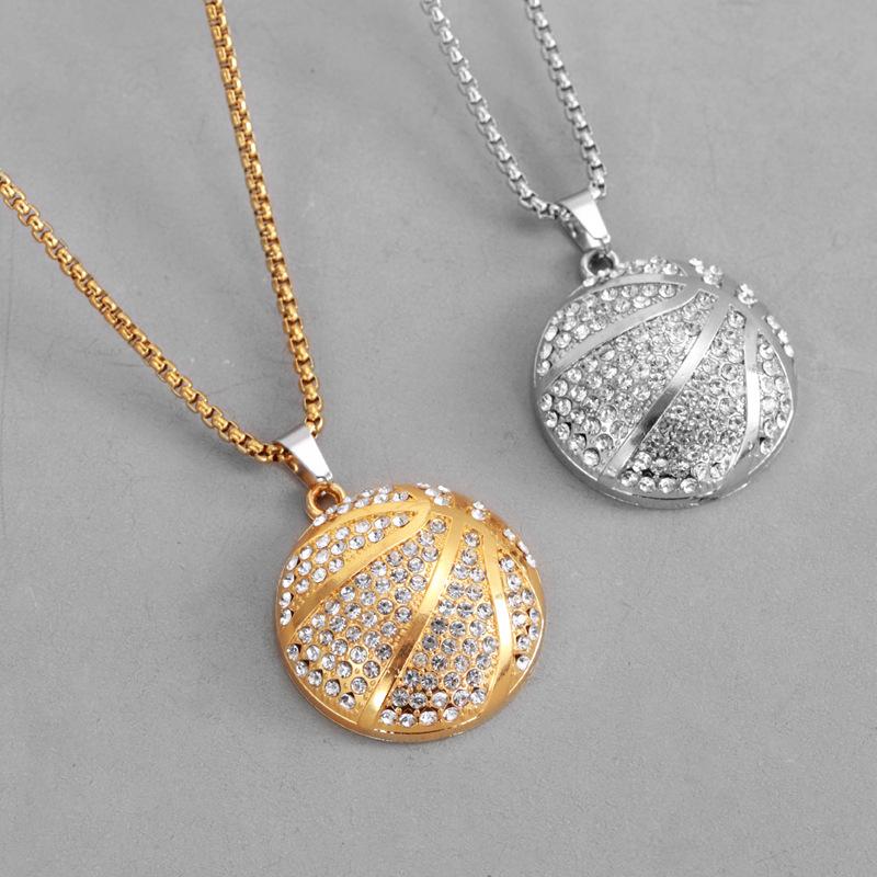 Hip Hop Sports Basketball Necklace Chain Basketball Trend Design