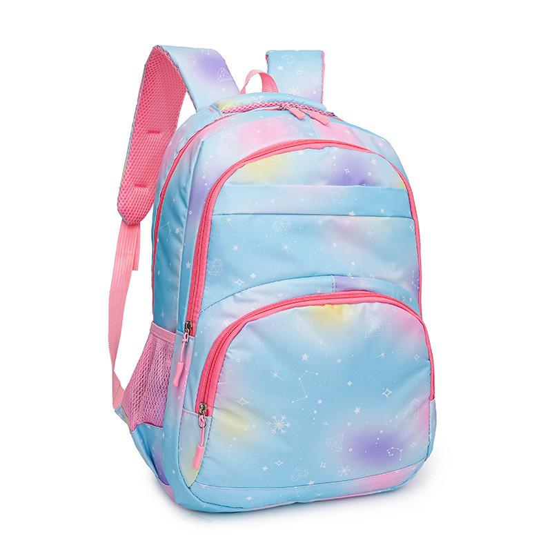 Starry Pattern Sky Student Backpack With Breathable Material For Boys And Girls