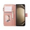 For Samsung Galaxy Z Fold7 5G Case Multi Card Slots Zipper Leather Phone Cover with Wrist Strap