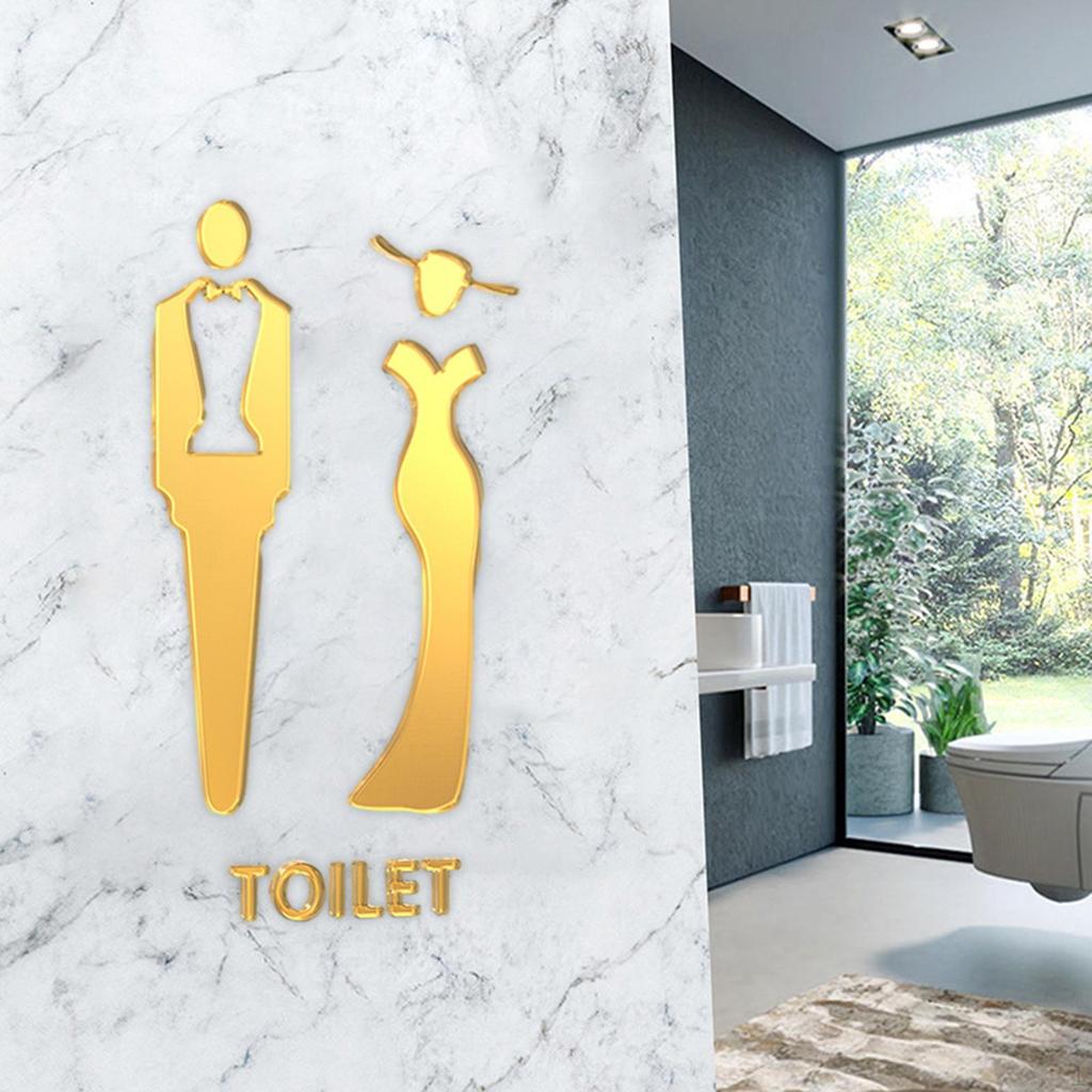 Badezimmerschild, WC-Türdekor, Selbst, Moderne Toilettendekorationsplakette