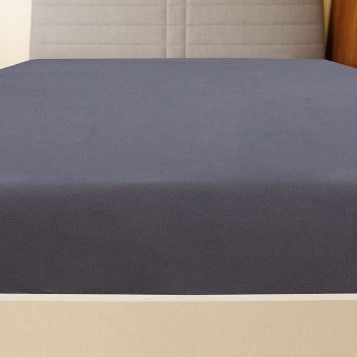 136190 vidaXL Drap-housse Jersey Anthracite 90x200 cm Coton