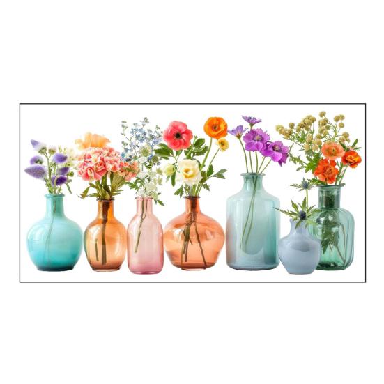 

Flower Vase Window Cling Removable Waterproof PVC Floral Plants Container Static Glass Sticker Home Living Room Bedroom Decoration Decal A