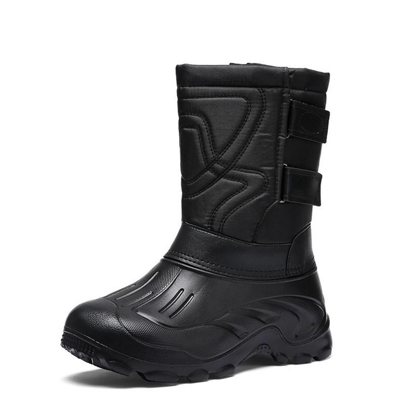Große Schneestiefel, Kältebeständig und Warm, Herrenstiefel, Wasserdicht und Rutschfest, Lange Stiefel mit Dickem Samt und Bequem