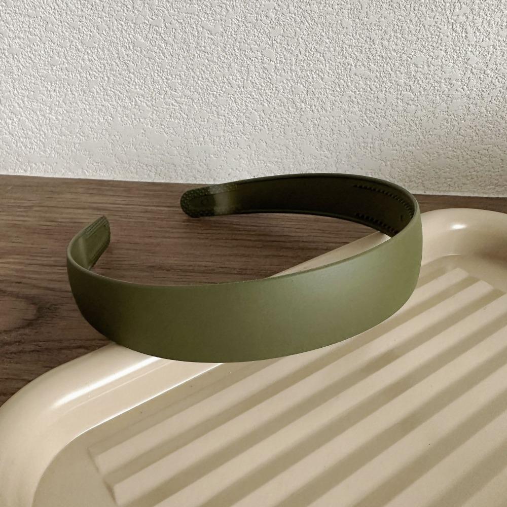 2PCS Satin Covered Wide Headband Plastic Resin Hairband Fashion Solid Hair Band  Woman