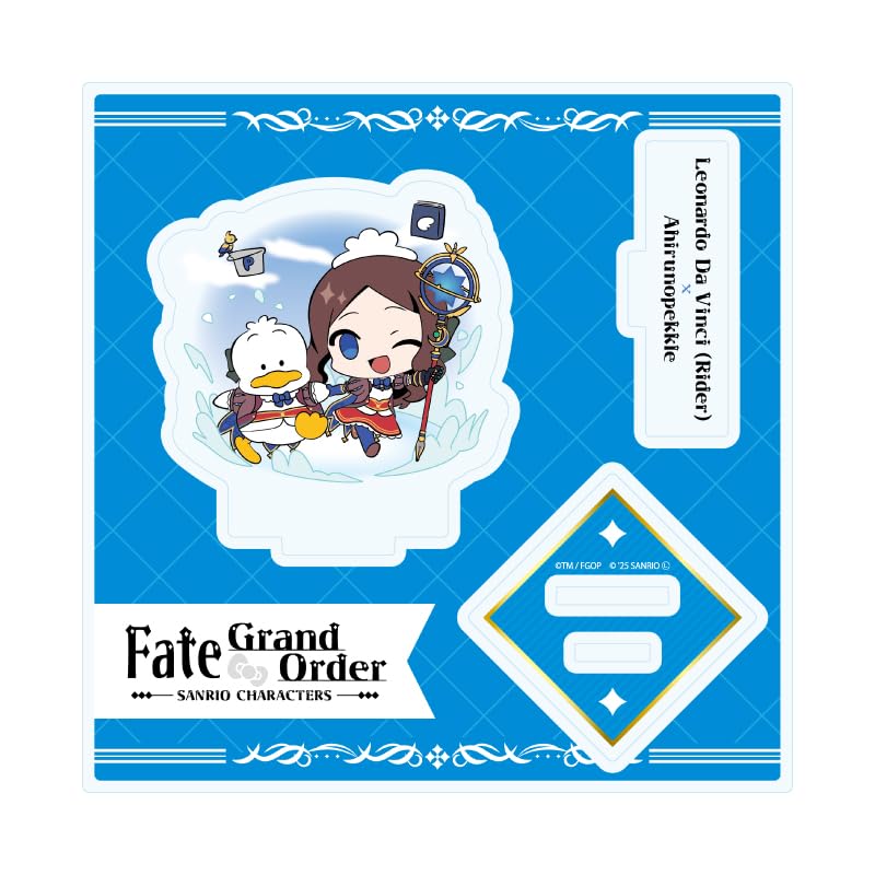 

FateGrand Order x Sanrio Characters 20RiderLeonardo da Vinci x Pekkle the Duck [Collaboration Illustration] Acrylic Stand Plate