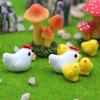 24Pcs Miniatures Garden Ornament Mix Chicken Chick Egg Nest Figurine Miniatures Home Decoration Kawaii Accessories Garden Decor